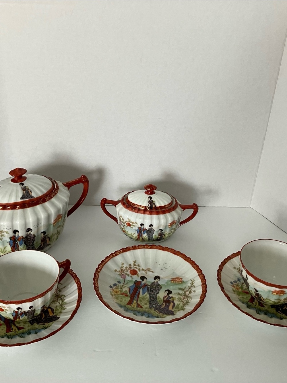 Vintage Japanese Bone China Tea Set